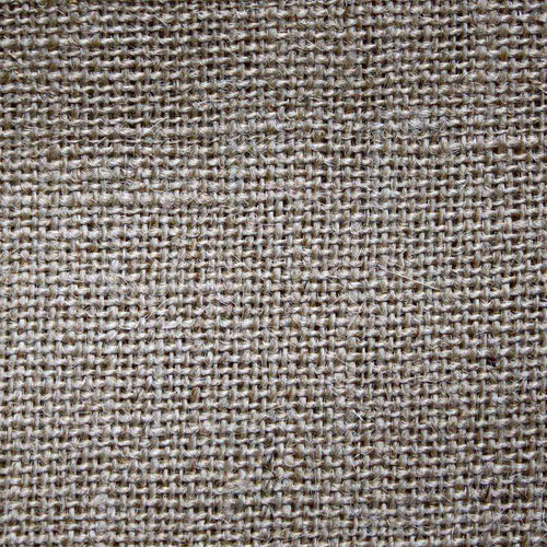 Close-up of a natural burlap fabric texture