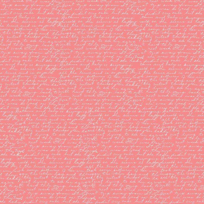 Abstract coral background with elegant white calligraphy script