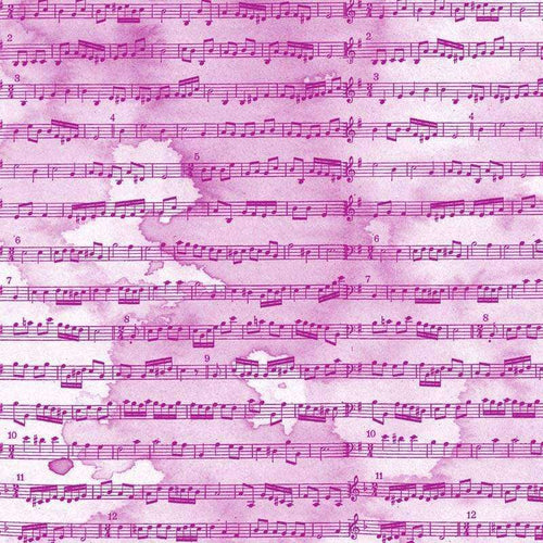 Aged purple music sheet pattern