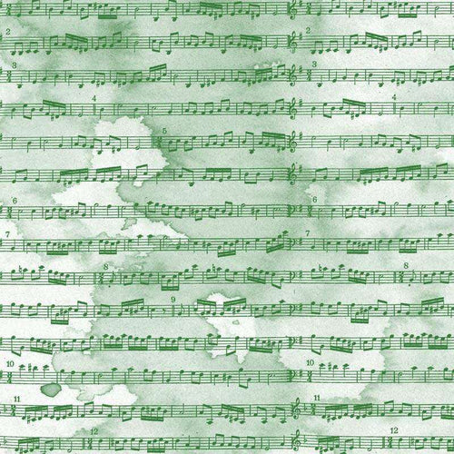 Green vintage music sheet pattern