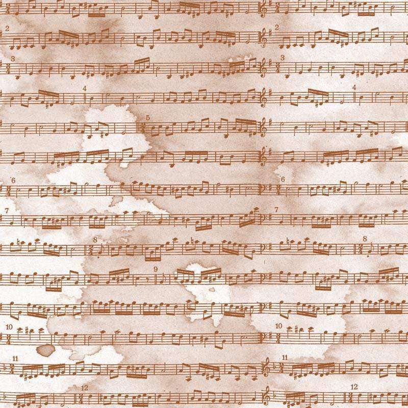 Antique music sheet pattern with worn texture