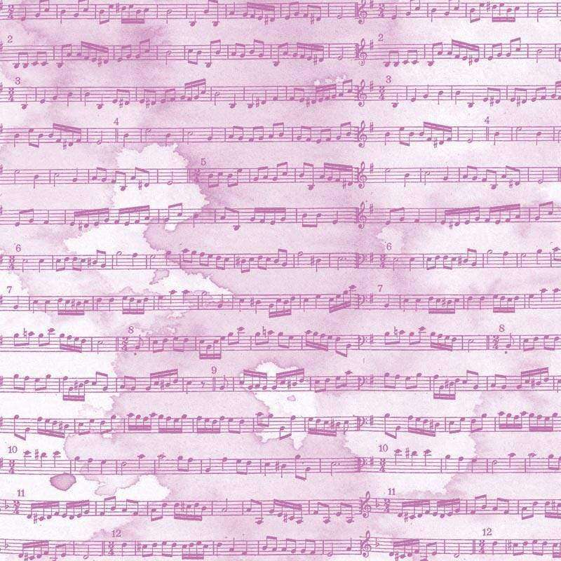 Aged purple musical score pattern
