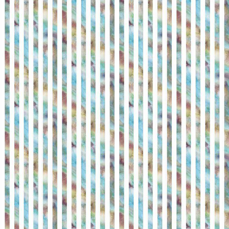 Pastel striped pattern with watercolor texture