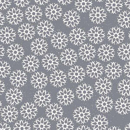 Geometric snowflake pattern on a gray background