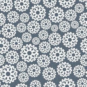 Repeated white gear patterns on a dark blue background