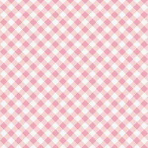 Pink and white gingham check pattern