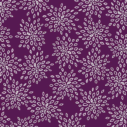 Elegant purple and white foliate pattern