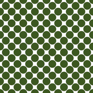 Green and white circular polka dot pattern