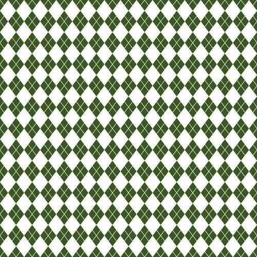 Green and white diamond harlequin pattern