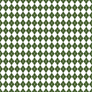 Green and white diamond harlequin pattern