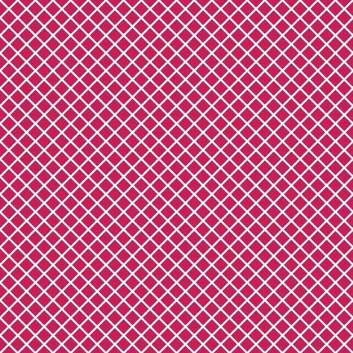 Geometric lattice pattern on a crimson background