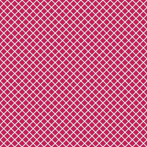 Geometric lattice pattern on a crimson background