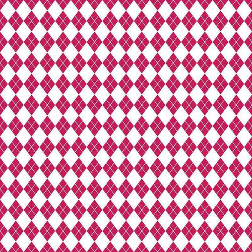 Crimson and white checkered pattern