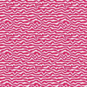 Abstract wavy lines in crimson on a white background