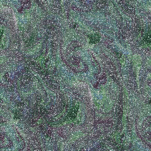 Abstract marbled pattern with green and purple swirls