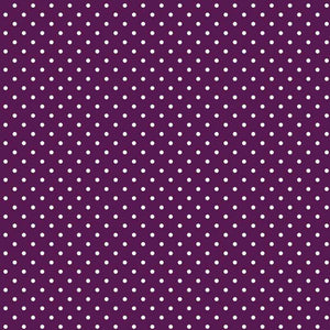 Purple fabric with white polka dots pattern