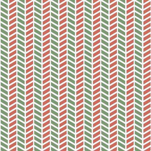 Herringbone pattern in red, green, and white