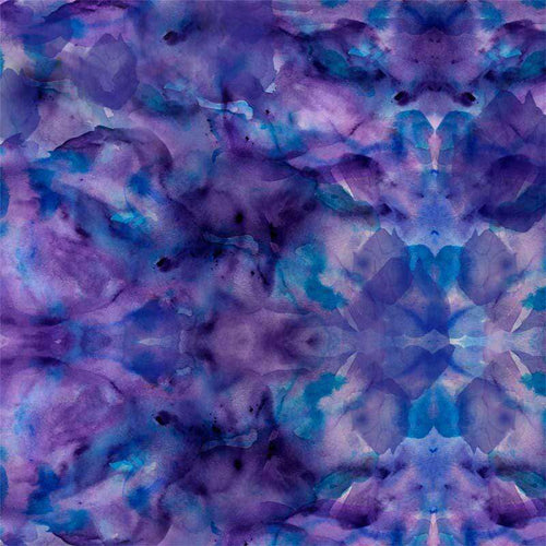 Abstract watercolor pattern in purple and blue hues