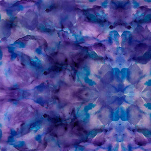Abstract watercolor pattern in purple and blue hues