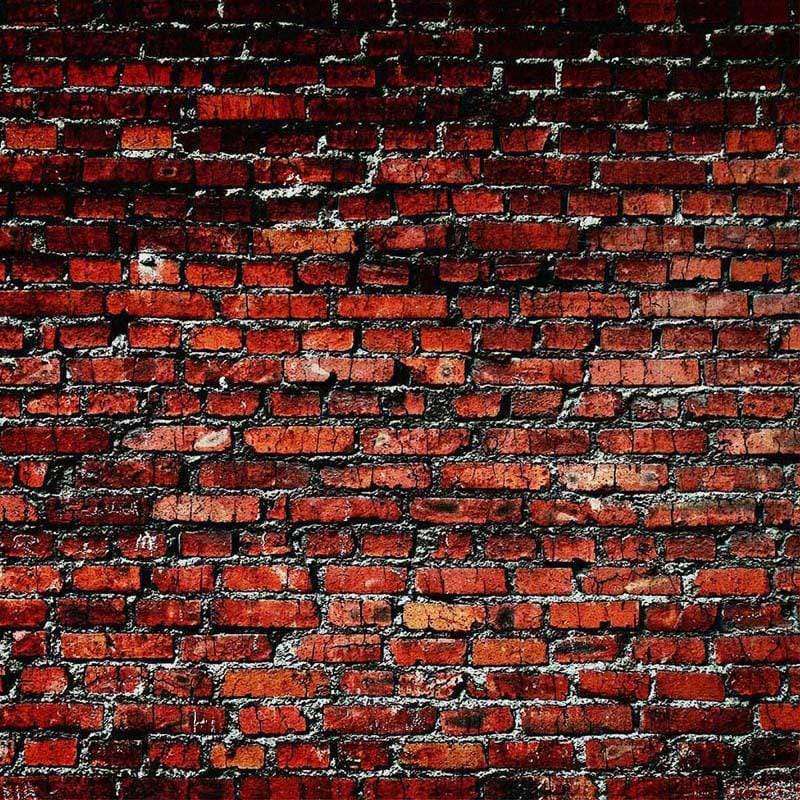 Aged brick wall with rich red and brown tones