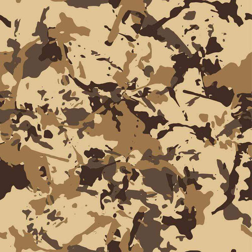 Abstract camouflage pattern in earthy tones