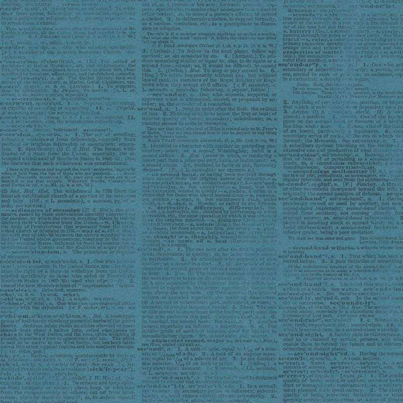 Text-patterned blue fabric design