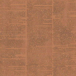 Orange vintage manuscript pattern with overlaid text details