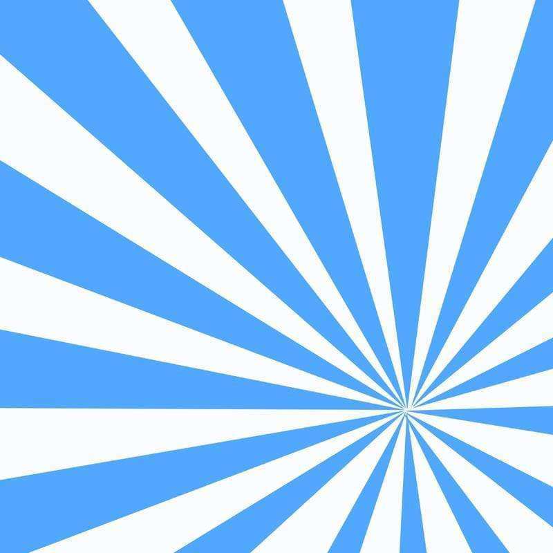 A blue and white radial burst pattern