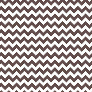 Continuous zigzag pattern in chocolate brown and white