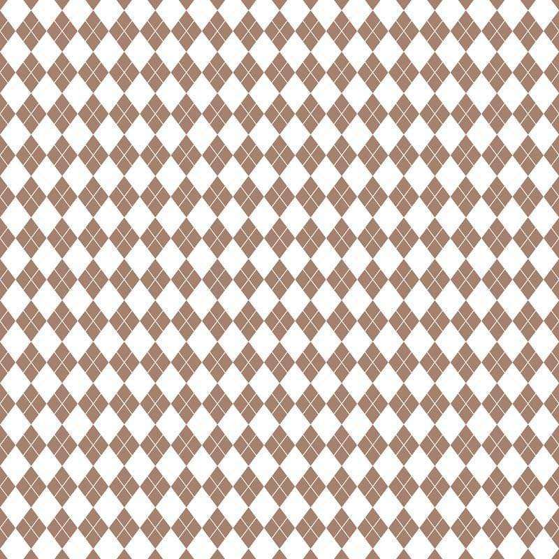 Seamless brown and white argyle pattern