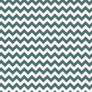 Seamless chevron pattern in teal and white