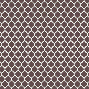 Quatrefoil pattern in shades of brown and white