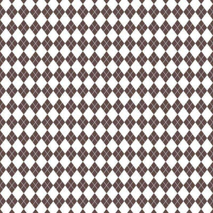 Symmetrical brown and white diamond pattern