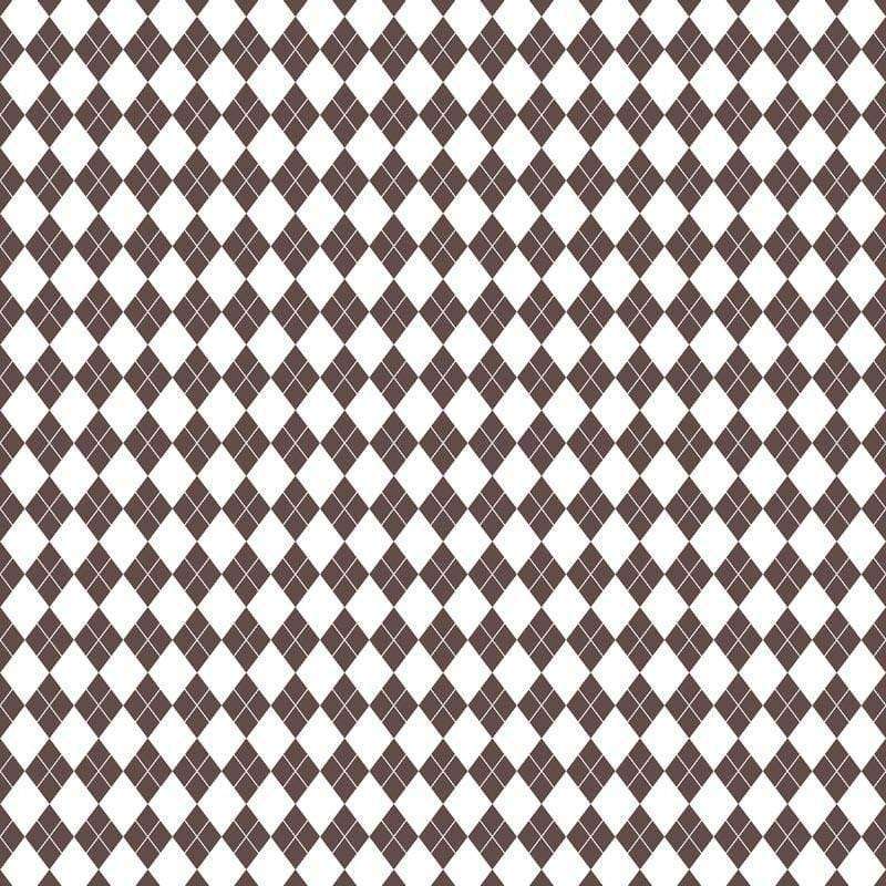 Symmetrical brown and white diamond pattern