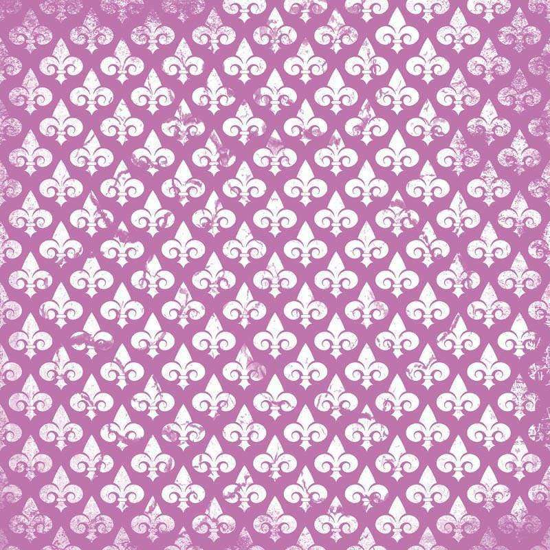 Vintage fleur-de-lis pattern on a purple background