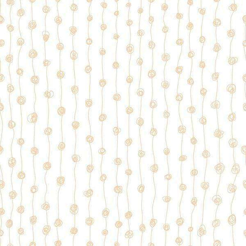 Seamless pattern of stylized golden flowers on a white background