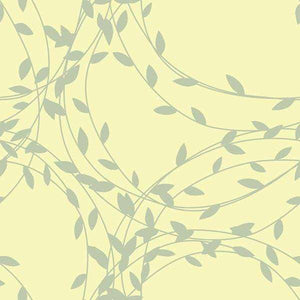 Leafy vine pattern on a soft green background