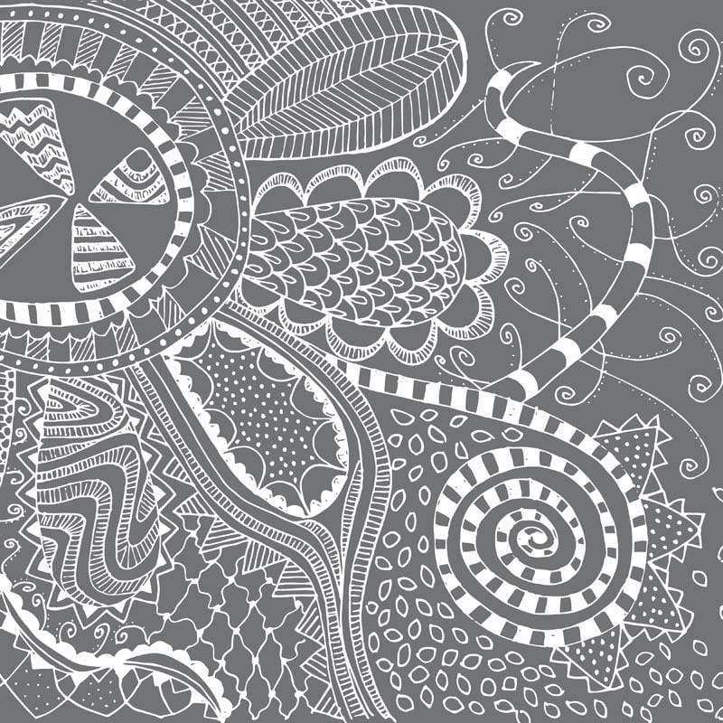 Black and white intricate mandala-inspired pattern