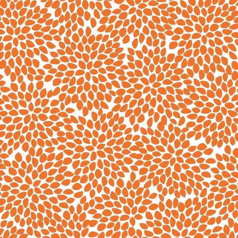 Orange leaf pattern on a cream background