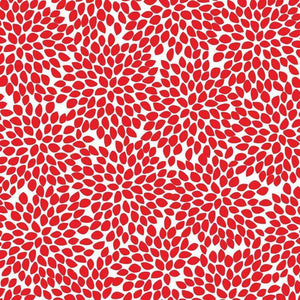 Red and white abstract petal pattern