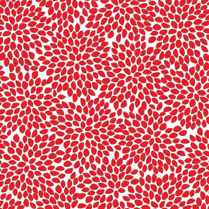 Red and white abstract petal pattern