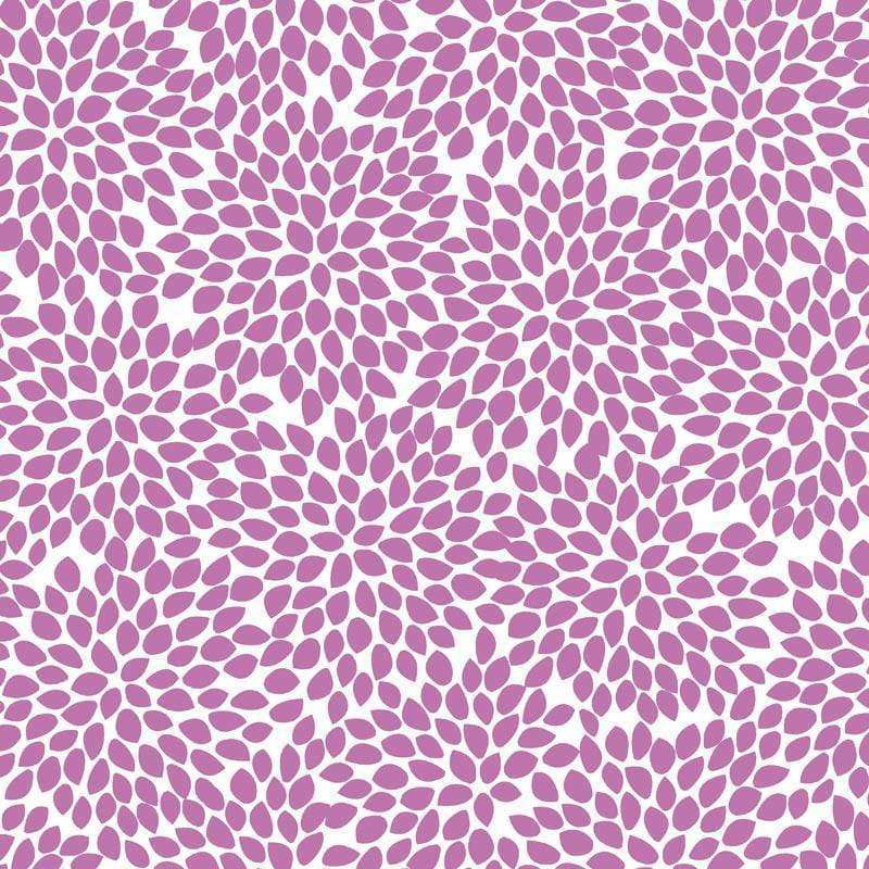 Abstract lavender floral swirl pattern on white background