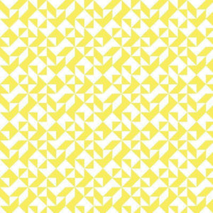 Geometric pattern with yellow and white maze-like design