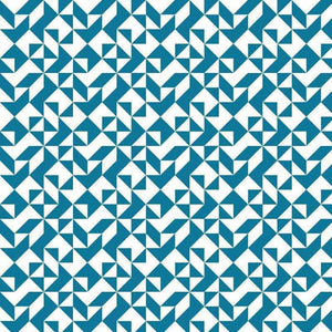 Geometric blue and white tessellated pattern