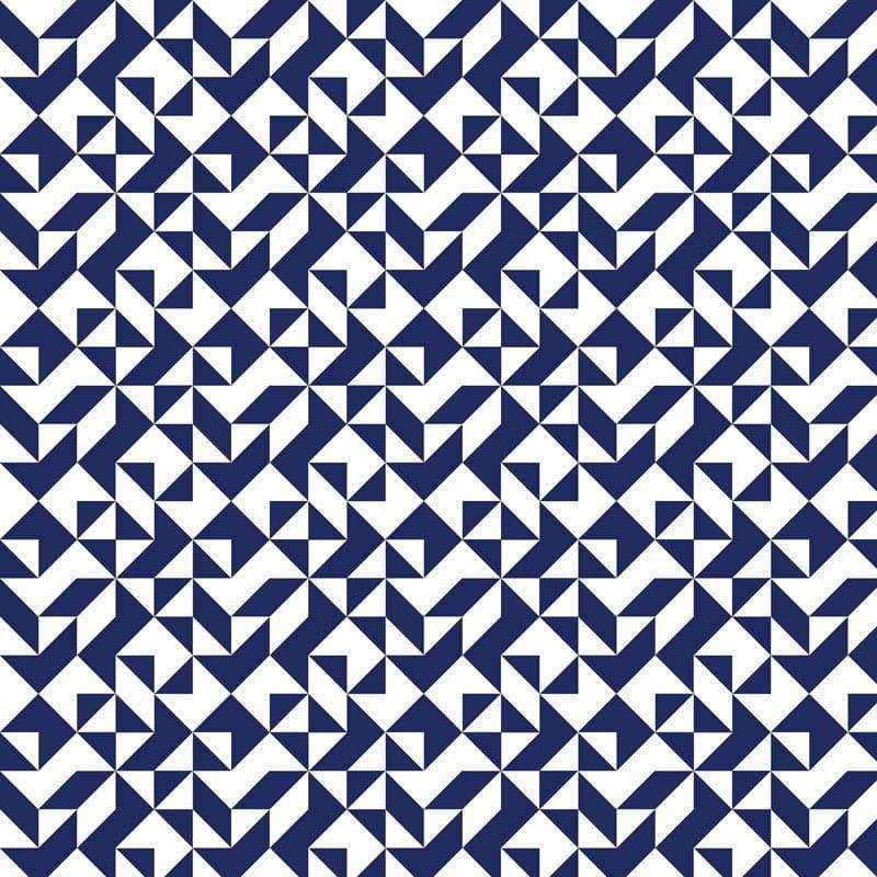 Geometric blue and white herringbone pattern