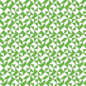 Green and white geometric pattern