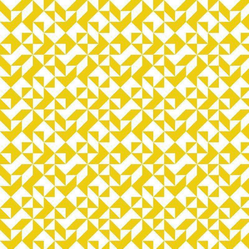 Intricate yellow and white geometric pattern