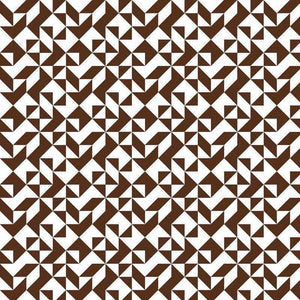 Geometric brown and white interlocking pattern