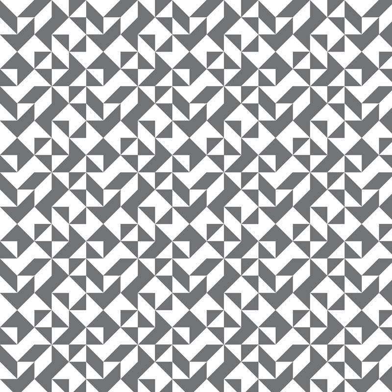 Black and white geometric pattern with maze-like design