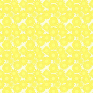 Seamless yellow floral pattern on a pale background